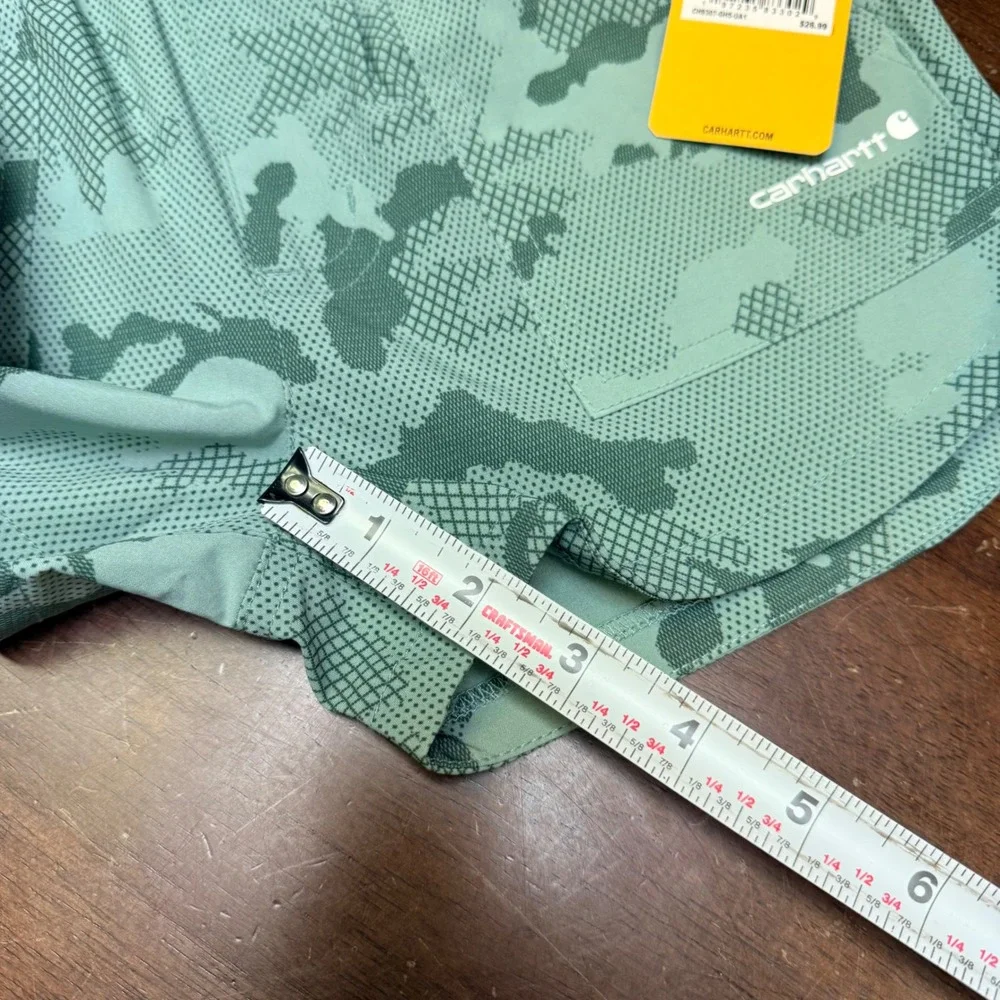 Carhartt Rugged Flex‎ Camo Shorts Kids 6X Teal Lightweight BS9307